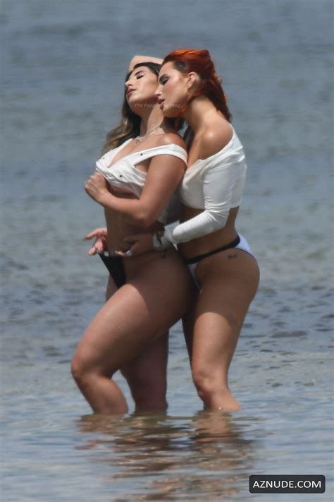 Bella Thorne Sexy Poses In A White Bikini During Photoshoot On The Beach In Miami Aznude