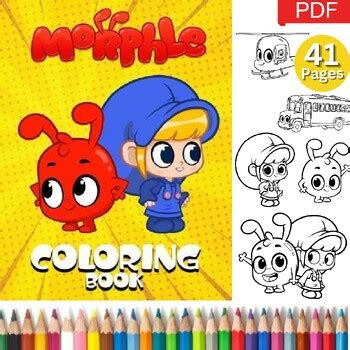 Mila And Mophle Flat Smile Coloring Pages -Printable Morphle Coloring Pages