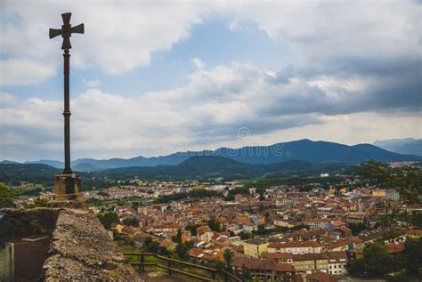 Olot in Girona, Spain stock image. Image of urban, rain - 184070333