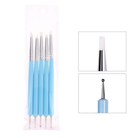 5Pcs Double Ended Dotting Set Art Embossing Ceramic Modeling Tools