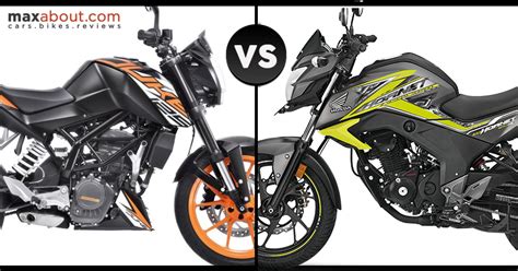 Quick Comparison KTM 125 Duke Vs Honda CB Hornet 160R Maxabout News