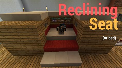 How To Make A Reclining Seatminecraft Youtube