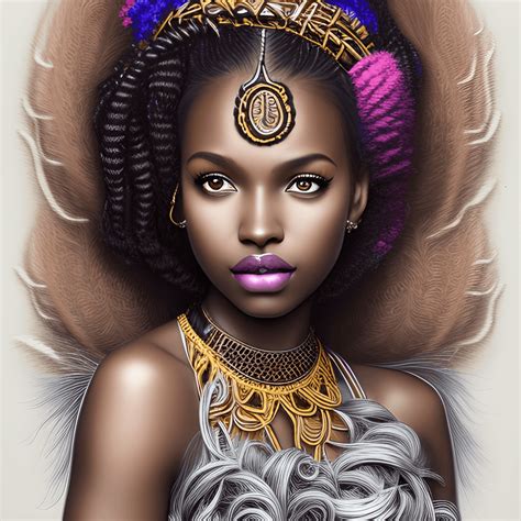 Intricately Rendered African Princess In K Creative Fabrica