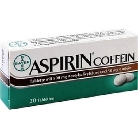 Aspirin Coffein Tabl 20 StÜck Schon Ab 6 82 Eur Pzn 05461711