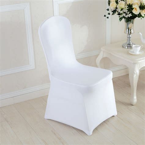 Pcs White Spandex Stretch Folding Chair Covers Wedding Party Banquet