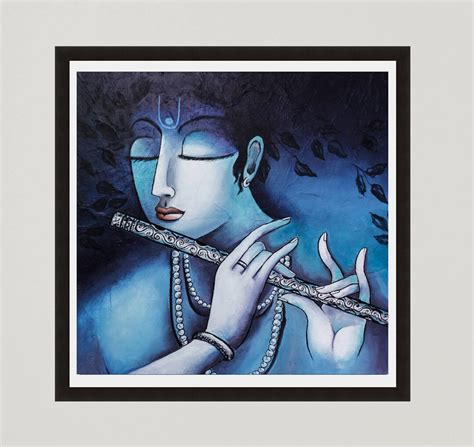 Krishna Indian Art Spiritual Art T Indian Decor Hindu Etsy