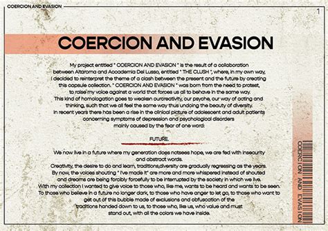 Coercion And Evasion Capsule Collection Behance