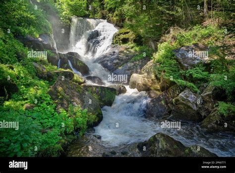 Triberg Waterfalls Detail Triberg In Black Forest Germany Stock