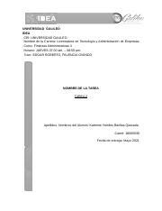 Tarea Finanzas Docx Universidad Galileo Idea Cei Universidad