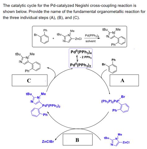 Solved The Catalytic Cycle For The Pd Catalyzed Negishi Chegg