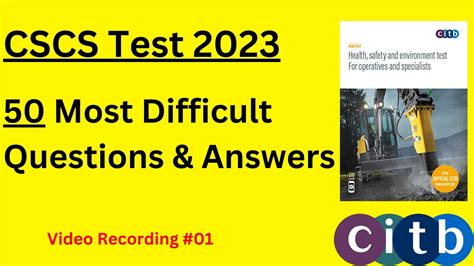 CSCS Test 2023 CSCS Card UK CSCS Test Preparation CITB Health And