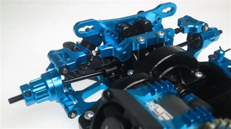 Yeah Racing Aluminum Conversion Kit For Tamiya TT02 Blue PING