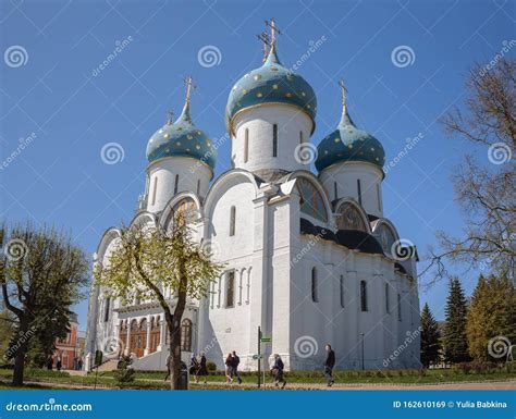 Catedral De La Asunción De Trinity Sergius Lavra Imagen de archivo