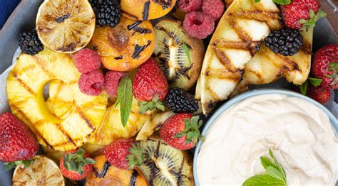 Grilled Fruit Platter with Tri-Nut Dip Recipe | Farm Boy Recipes