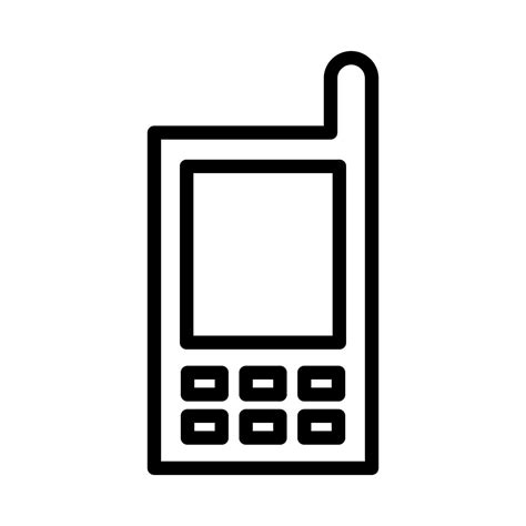 Simple cell phone icon with antenna. Vector. 26728558 Vector Art at ...