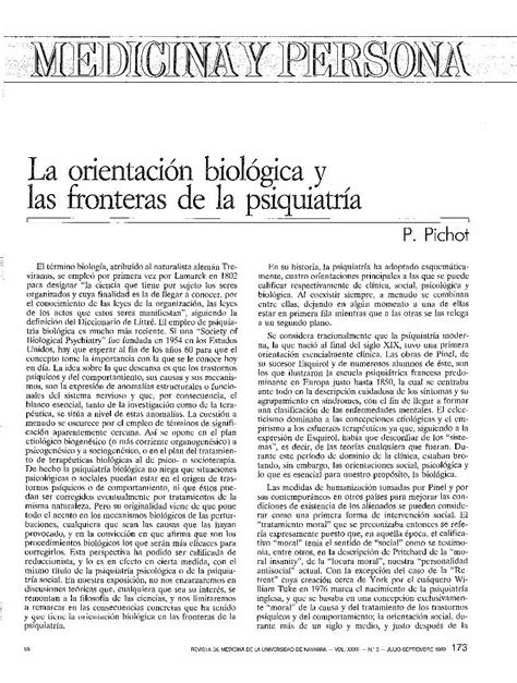 Pdf La Orientación Biológica Las Fronteras De La Psiquiatría Dokumentips