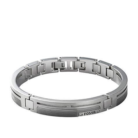 Fossil Bracelet Jf84476040 In Silver Metallic For Men Lyst