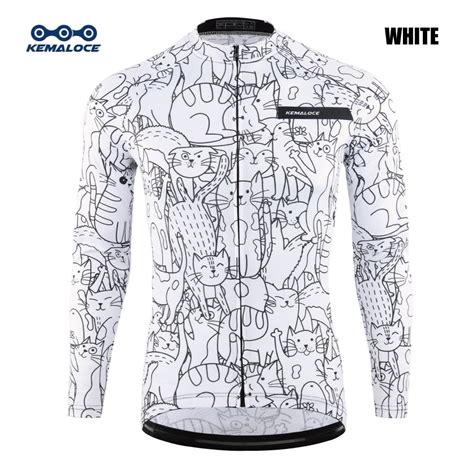 KEMALOCE Long Sleeves Cycling Jersey Men Women Breathable Bike Shirts