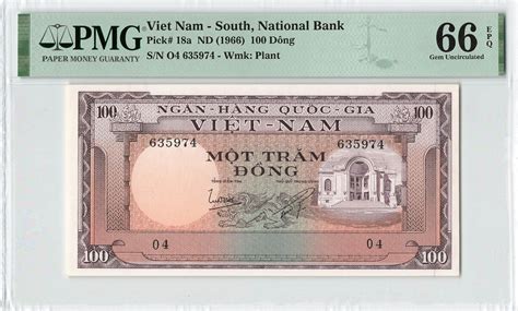 South Vietnam Dong P A Pmg Epq Gem Unc Top Pop Finest