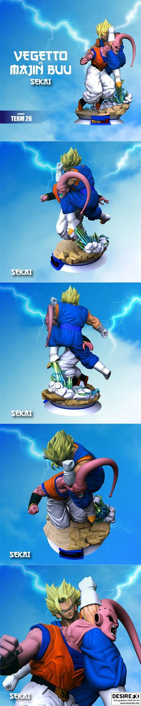 Desire Fx D Models Sekai Vegito Vs Majin Boo Diorama And Sculpture