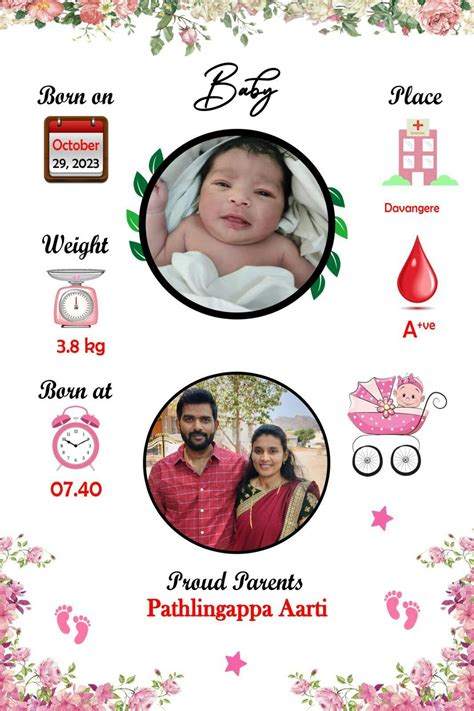 Personalized Baby Frame | New Born Baby Birth Frame | Giftify