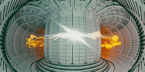 Premium AI Image | nuclear fusion reactor tokamak concept background 3d ...