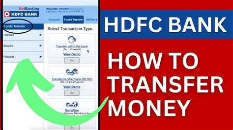 How To Transfer Money Through HDFC Net Banking YouTube