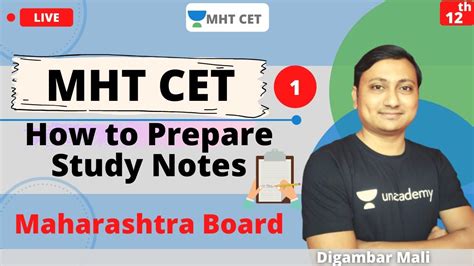 MHT CET How To Prepare Study Notes Score MHT CET Crack MHT CET