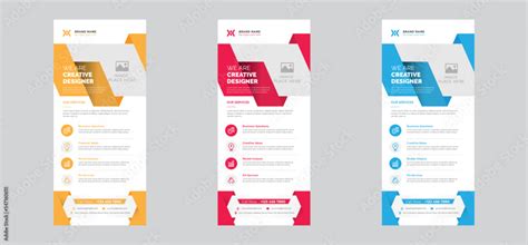 Roll-Up Banner Design | 3 Color variations | Print ready format Stock Vector | Adobe Stock