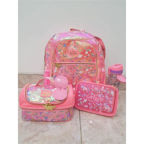 Jual Smiggle Backpack Set Pink Original Ready Stock Shopee