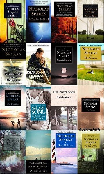 nicholas sparks books  order printable list