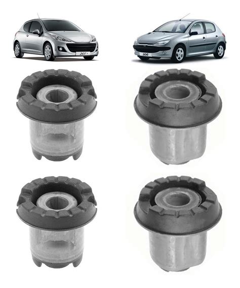 Kit Bucha Eixo Traseiro Suspensao Quadro Peugeot 206 207 Frete grátis