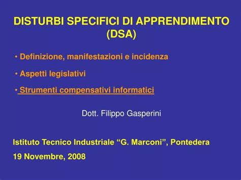 Ppt Disturbi Specifici Di Apprendimento Dsa Powerpoint Presentation