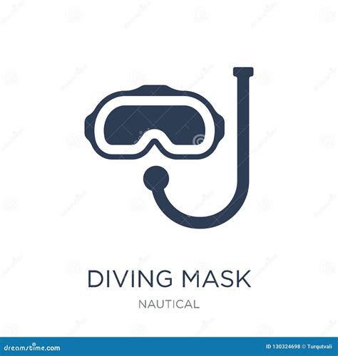 Diving Mask Icon Trendy Flat Vector Diving Mask Icon On White B Stock