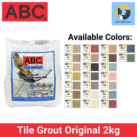 Abc Tile Grout Original Kg Colors Available Tile Joint Filler