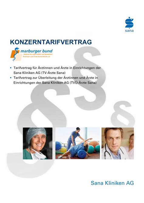 PDF Sana Kliniken AG KONZERNTARIFVERTRAG Marburger Bund