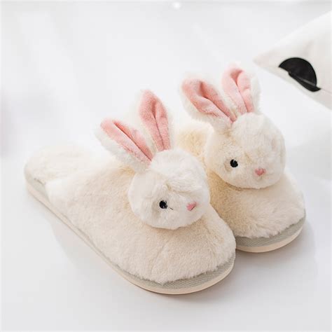 Bunny Slippers for Women and Men Fuzzy House Slippers