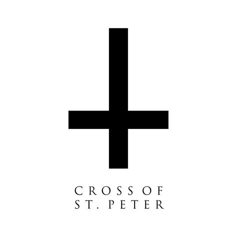 Cross of St. Peter vector illustration. The Cross of Saint Peter or ...