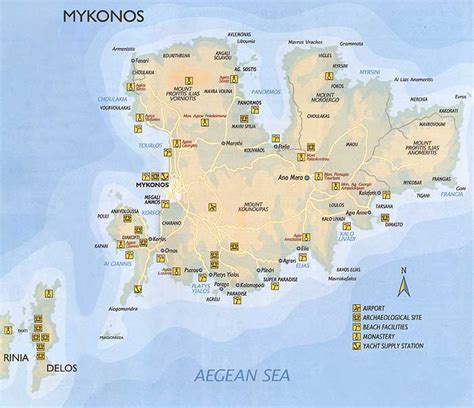 Map of Mykonos