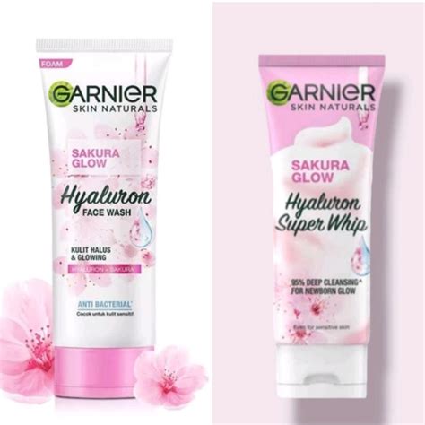 Jual Garnier Sakura Glow Hyaluron Face Wash Super Whip 100 Ml Sabun