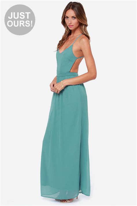 Lovely Sage Green Dress Maxi Dress Backless Dress Lulus