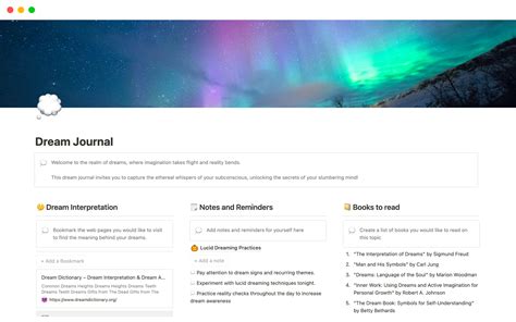 Dream Journal | Notion Template