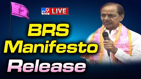 Cm Kcr Press Meet Live Kcr Releases Brs Manifesto Tv Youtube