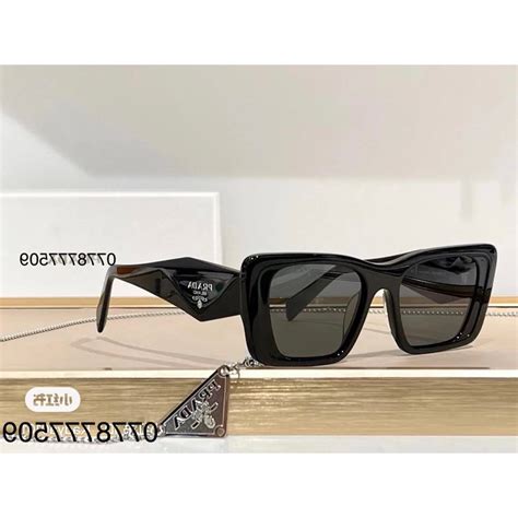 HCM HỎA TỐC NEW Kính Hiệu Vuông Nhỏ VUÔNG XẾCH PRADA Góc Cạnh Hot Màu Trắng Đen Hot