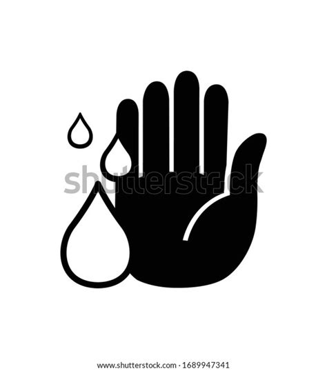 Hand Water Drop Line Icon Vector Stock Vector Royalty Free 1689947341