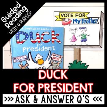 Duck for President Activities for Reading - Having Fun First