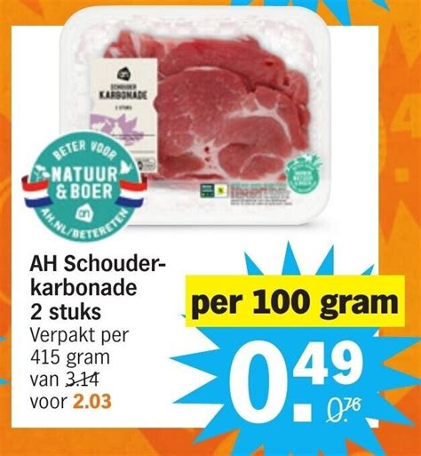 Schouder Karbonade 100 Gram Aanbieding Bij Albert Heijn