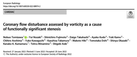 European Radiology从影像学角度分析冠状动脉功能性显著狭窄的原因 MedSci cn