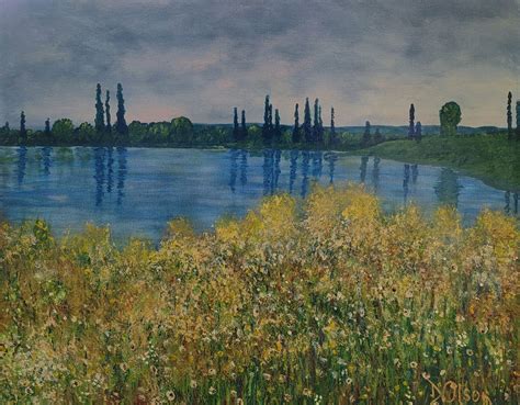 Wild Flowers With Lake View By Derek Olson 2022 Painting Artsper