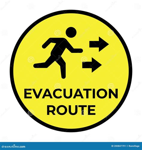 Illustration Of Vector Graphic Of Signs For Evacuation Routes Perfect